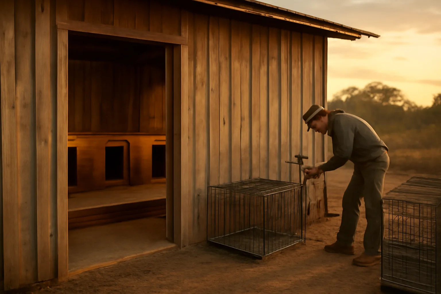 Breeder checking a kennel facility while preparing to apply for a dog breeding license