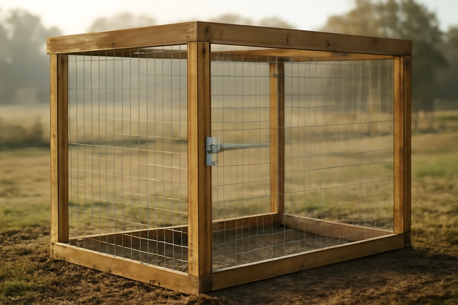 Escape-proof outdoor enclosure built for licensed exotic animal breeding operation